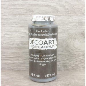DecoArt Student Acrylic Raw Umber Brown 16 oz Craft Art Supply Paint Painting
